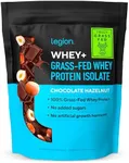 Legion Whey+ Whey Isolate Protein Powder from Grass Fed Cows - Low Carb, Low Calorie, Non-GMO, Lactose Free, Gluten Free, Sugar Free, All Natural Whey Protein Isolate, 30 Servings (Chocolate Hazelnut)