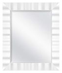 MCS 30x36 Large Wall Mirror, White Wavy & Beveled Mirror, Vertical & Horizontal Wall Hanging Mirror for Bathroom, Bedroom & Livingroom