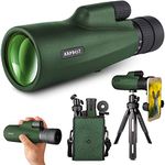 ARPBEST 30X55 Monocular Telescope High Power with Smartphone Holder & Tripod - FMC Lens & BAK4 Prism - Monoculars for Adults with Zoom Focus - HD Compact Monocular for Wildlife Bird Watching Camping