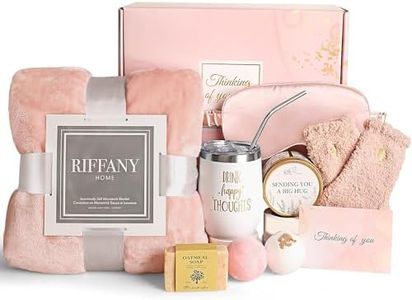 Birthday Gifts for Women, Self Care Gifts for Women, Gifts for Mom, Get Well Soon Care Package with Luxury Flannel Blanket, Christmas Relaxing Spa Box (Women Gifts)