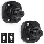 Mippko 2 Pack Speaker Wall Mount Holder for 1/4"-20 Threaded Keyhole,2 Pack Adaptors Compatible with Non 1/4"-20 Threaded Screw Holes,360°Rotation Adjustment Aluminum Alloy Mount,Black