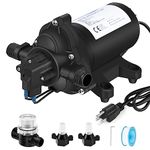 ECO-WORTHY Water Pressure Diaphragm Pump 110V AC 4.0GPM 50PSI Industrial RV Fresh Water Pump for RV Kitchen Irrigation Marine Sprinkler Faucet