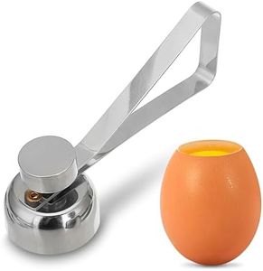 Stainless Steel Egg Cracker Tool - Handheld Egg Cracker Holder Container Egg Topper Eggshell Cutter - Double Egg Opener Topper Cutter - Egg Shell Opener Topper Cutter for Breakfast Kitchen Gadgets
