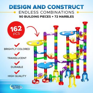 Marble Mania Marble Run Set – 162-Piece Construction Toy