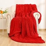 BENRON Soft Blanket Throw Red 60 x 