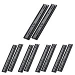 AOLISHENG 5 Pair Drawer Runners Drawer Slides 400mm 45kg Load Capacity Heavy Duty Draw Sliders Full Extension Ball Bearing Kitchen Cabinet Black Draw Runners Replacement Rails Side Mount