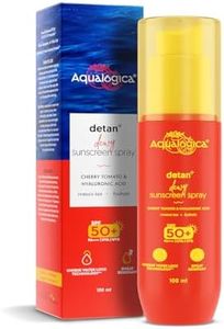 Aqualogica Detan+ Dewy Sunscreen Spray For All Skin Types | Mess-Free Application I Hydrating & Sweat Resistant I Water-Light Texture | SPF 50+ PA++++ | For Men & Women | 100 ml