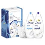 Dove Time to Nourish Body Wash Collection Gift Set with a luxury shower puff perfect gifts for her 2 piece