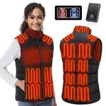 Todwarm Heated Vest for Women with Battery, 15 Heated Zones Electric Heating Vest 360°Warm for Winter Outdoor with Battery