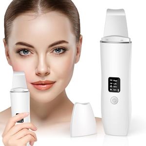 ACWOO Pulizia Viso Ultrasuoni, Skin Scrubber Professionale, Spatola Ultrasuoni Pulizia Viso con 4 Modalità Regolabili, per la Pelle per Pulizia Profonda la Viso Peeling e Rimozione e Punti Neri