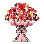 Paper Love HugePop 3D Heart Bouquet Pop Up Card, With Detachable Paper Bouquet - Jumbo 10" x 14" Card
