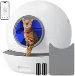 Self Cleaning Litter Box, Upgraded Automatic Cat Litter Box Self Cleaning for Multi Cats, 60L Smart Litter Box with Mat Safety Protection/Odor Removal 1-Year Machine KungFuPet W-arranty