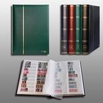 Prophila Stamp Album (New) 60 White Divided Sides, Padded Green Cover