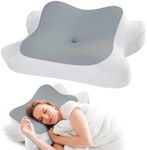 Cervical Pillow for Neck Pain Relief, Odorless Memory Foam Sleeping Pillow with Breathable Cooling Pillowcase, Ergonomic Neck Support Orthopedic Contour Pillow for Side, Back and Stomach Sleepers