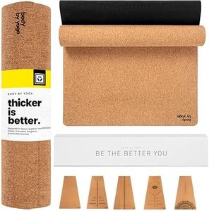 Luxury Cork Yoga Mat - Non Slip, Extra Thick Grip. Thicker, Longer, and Wider for More Comfort and Support. Tough Enough For Hot Yoga. Natural, Non Toxic, and Eco Friendly. Optional Alignment Lines.