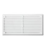 Map Plastic Louvre Air Vent Cover with Flyscreen, for Openings: 6" x 3" (150mm x 75mm), Ventillation Grille Cover, White