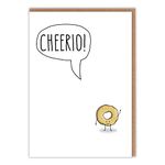 Funny Leaving Card - 'Cheerio' - Goodbye - Good Luck - We'll Miss You, New Job - Farewell - Bon Voyage - Maternity - Retirement - Moving - For Him Her Colleague