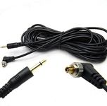 DSLRKIT 5M 16ft 3.5mm to Male FLASH PC Sync Cable with Screw Lock for ROOK RF-16NE RF-603