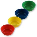 RE-PLAY Made in USA 4pk 12 oz. Bowls | Red, Yellow, Navy Blue, Kelly Green | Eco Friendly Heavyweight Recycled Milk Jugs & Polypropylene -Virtually Indestructible | BPA Free | Primary+