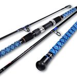 Fiblink Surf Spinning Fishing Rod Carbon Travel Surf Rod 3 Piece Saltwater Spinning Fishing Rod 12'