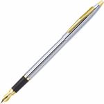 Pierre Cardin Kriss White Gold Premium Fountain Pen | Luxurious Golden Trim & Nib | Free Ink Converter and Cartridges | Ideal for Diwali, Festive & Corporate Gifting