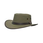 WALKER AND HAWKES - Canvas Outback Stanley Hat - Olive - Large (59cm)