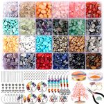 PRETOLE 1300+ Pcs Crystal Beads for Jewellery Making kit 24 Colors Irregular Gemstones Chip Bead for Necklaces Bracelets Earrings DIY Crystal Jewellery Making Kits