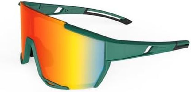 Polarized Sports Sunglasses, Cycling Glasses, Baseball Glasses with 1 or 5 Interchangeable Lenses for Outdoor Sports