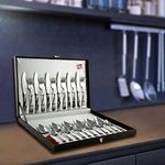 SHAPES Rose Premium Silver Stainless Steel Cutlery Set - 24 Pieces with Gift Box| Rust-Resistant, Dishwasher Safe, Elegant Design | Ideal for Home and Restaurant Use, Perfect for Family Meals