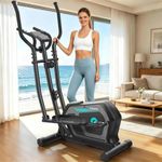 Cowmew Elliptical Cross Trainer, Compact Elliptical Machine For Home Use, Magnetic Elliptical Machines Fitness with 16 Levels Resistance, LCD Monitor, Pulse Sensor Handles, 130 KG Weight Capacity