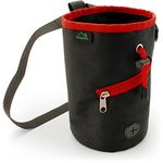 CampTeck Drawstring Chalk Bag for Rock Climbing, Bouldering, Gymnastics, Weightlifting & much more – Black
