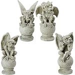 Northlight Set of 4 Gargoyles on Pe