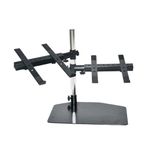 Pyle-Pro PLPTS45 Universal Dual Device Placement Adjustable Tabletop Mount Laptop, Mixer and Studio Equipment Stand Holder