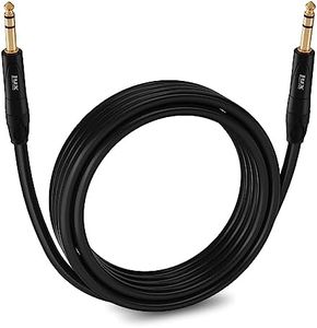 LyxPro ¼" TRS to ¼ TRS Balanced Audio Cable, Superior Signal Transfer, Crystal Clear High Frequency, Noiseless, Durable & Flexible Patch Cable, Professional Grade Heavy Duty, 15 feet Male to Male