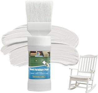 Wood Furniture Paint for Cabinets, Doors, Tables, Chairs and Dressers All In One Refinishing Matte Wood Paint Kit Water-Based No Need Prime No Varnish Easy to Use 6.35oz-1 Pack (Pure White)