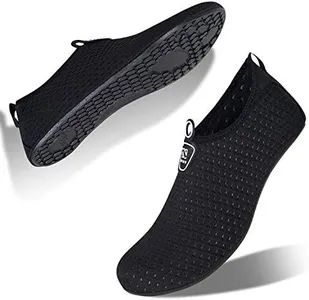 IceUnicorn Water Shoes Men Women Beach Swim Aqua Barefoot Socks Pool Quick Dry Yoga(Black 42/43)