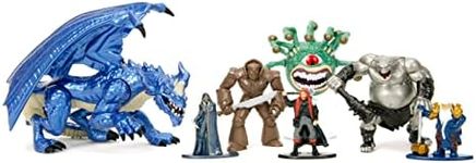 Jada Toys Dungeons and Dragons Nano Die-Cast Metal Action Figures Boxed Set, 1.65-Inch Height (7 Pieces)