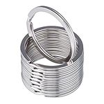 NanTun 50 pcs 30mm Round Flat Key Chain Rings Metal Split Ring for Home Car Keys Organization, Silver