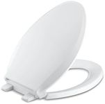 Kohler K-7315-0 Quick-Relase Elongated Toilet Seat White Grip-Tight Cachet, 1,