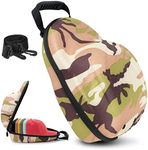 Hat Organizer for Baseball Caps,Hat Travel Hard Case for 6 Caps,Hat Carrier Storage Bag Organizer Box with Adjustable Shoulder Strap and Carrying Handle for Traveling or Home Storage,Camouflage