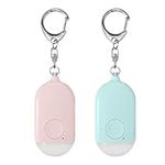 Safesound Personal Alarm Siren Song - 130dB Self Defense Alarm Keychain Emergency LED Flashlight with USB Rechargerable - Security Personal Protection Devices for Women Girls Kids Elderly (Blue & Pink, 2)