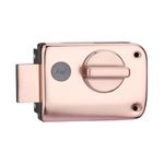 Godrej Rim Lock I Rim Deadbolt Ultra XL+ I 1CK Deadbolt I for Inside Opening Wooden Door | Left/Right Handed Doors I 4 Keys I 5-Year Warranty I Manual Locking l Rose Gold Finish