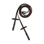 HORZE Muswell Rubber Reins - Dark Brown - Pony