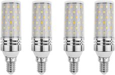 12W LED Corn Light Bulbs - 120W Incandescent Bulbs Equivalent,1200LM, E14 Base Daylight 6500K Non-Dimmable, Pack of 4