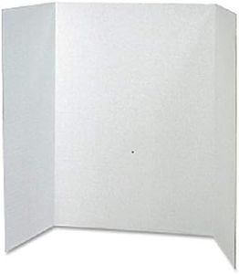 RiteCo 22128 Tri-fold Display/Presentation Boards, 40"x28", White, (Pack of 30)