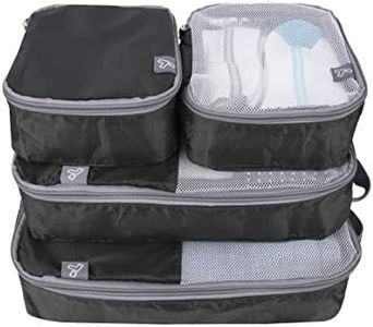 Travelon Set of 4 Soft Packing Organizers, Black, One Size, Travelon: Set of 4 - Soft Packing Organizers