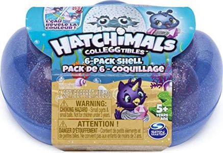 Hatchimals Colleggtibles, Mermal Magic 6 Pack Shell Carrying Case with Season 5 Colleggtibles, for Kids Aged 5 and Up