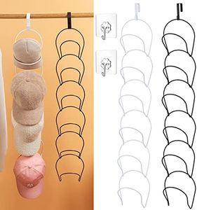 12 Piezas Colgador Gorras, Soporte Colgar Gorras, Soporte Organizador Almacenamiento de Sombrero, Gorra de Béisbol Ganchos Colgar, para Bufanda, Toallas con Ganchos