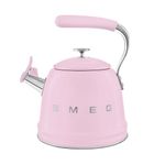 SMEG WKF01PK, Whistling Kettle, Pastel Pink