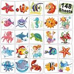 CHARLENT 148 PCS Ocean Animals Temp